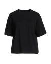 Maria Calderara Woman T-shirt Black Size 1 Cotton, Polyester In Black