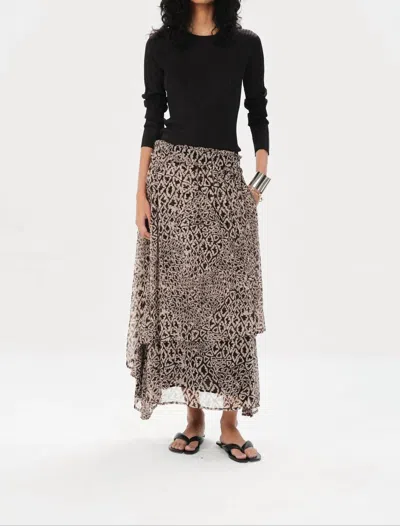 Maria Cher Baradero Lulu Midi Skirt In Brown