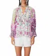 Maria Cher Bariloche Julieta Blouse In Pink-green In Multi
