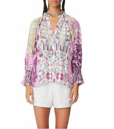 Maria Cher Bariloche Julieta Blouse In Pink-green In Multi