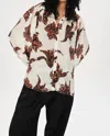Maria Cher Berisso Julieta Blouse In Ecru Blossom In Multi