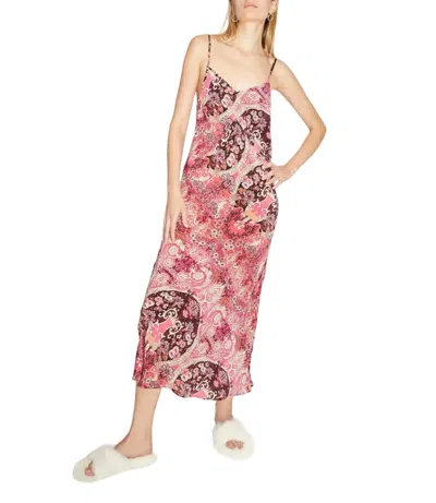 Maria Cher Besalu Isabel Slip Dress In Mix 1 Pink In Multi