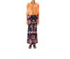 Maria Cher Ceibo Liv Midi Skirt In Navy Shibori In Multi
