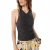 Maria Cher Celbo Mich Top In Charcoal In Black