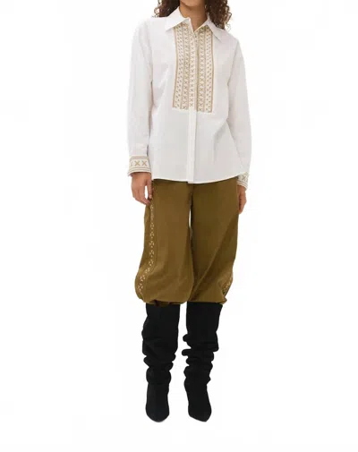 Maria Cher Cher Bono Anca Shirt In Ecru In White