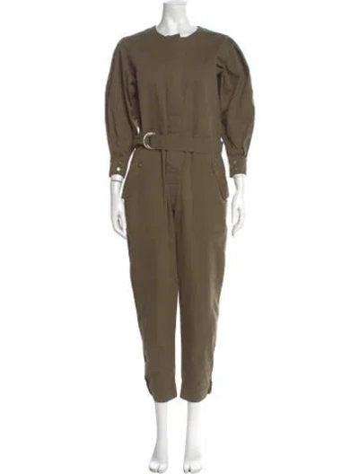 Pre-owned Maria Cher Crew Neck Jumpsuit In Green
