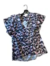 Maria Cher Dabir Top In Pink-black In Multi