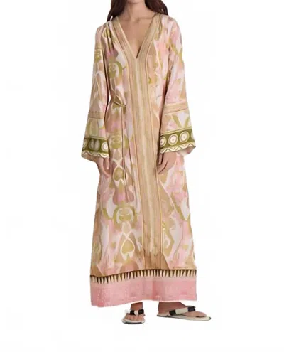 Maria Cher Delancey Anne Long Dress In Pink Vibes In Multi