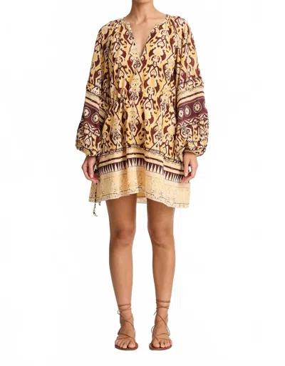 Maria Cher Delancey Vito Short Dress In Yellow Vibes In Neutral