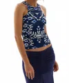 Maria Cher Ensenada Berni Sleeveless Top In Marine In Blue