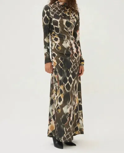 Maria Cher Fleetwood Curtis Long Dress In Mutli In Multi