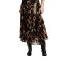 Maria Cher Fleetwood Jackie Printed Crinkle Chiffon Midi Dress In Brown In Multi