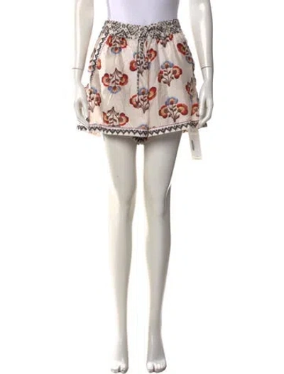 Pre-owned Maria Cher Floral Print Mini Shorts In Neutrals