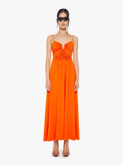 Maria Cher Francine Midi Dress In Orange