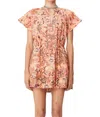 Maria Cher Humahuaca Carol Short Dress In Peach Mix 3 In Pink
