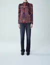 Maria Cher Junin Eimi Blouse In Brick Melange