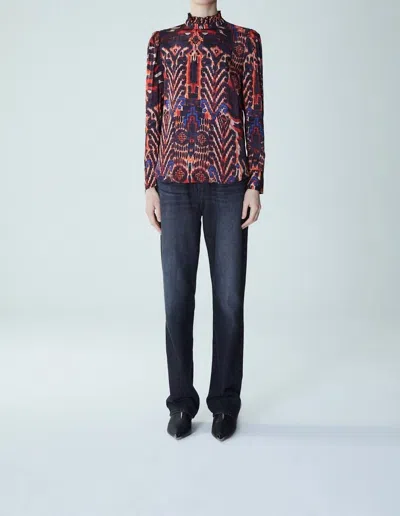 Maria Cher Junin Eimi Blouse In Brick Melange