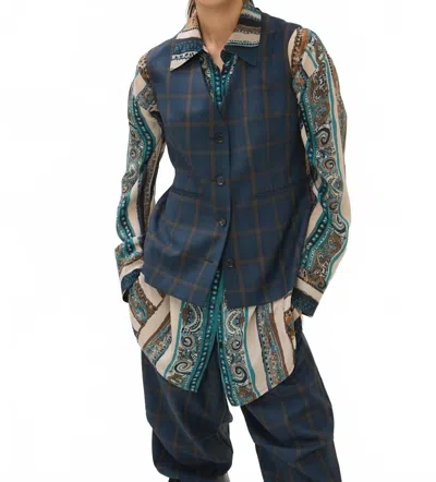 Maria Cher Keith Talia Vest In Blue