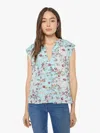 Shop Maria Cher Keyla Top Forest In Sky Blue, Size Large