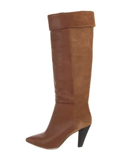 Pre-owned Maria Cher Leather Boots In Brown