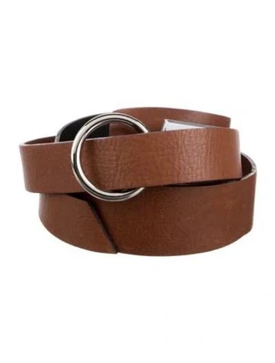 Pre-owned Maria Cher Leather Waist Belt In Brown