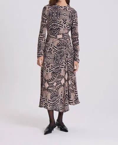 Maria Cher Lincoln Alana Midi Dress In Ecru In Multi