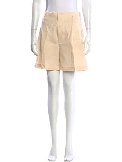 Pre-owned Maria Cher Linen Mini Shorts In Neutrals