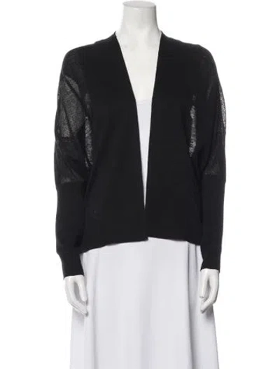 Pre-owned Maria Cher Linen V-neck Top In Black