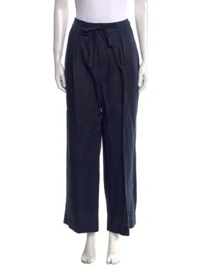 Pre-owned Maria Cher Linen Wide Leg Pants W/ Tags In Blue