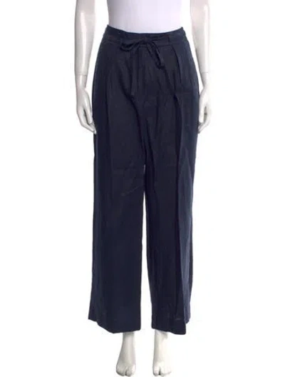 Pre-owned Maria Cher Linen Wide Leg Pants W/ Tags In Blue