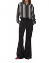 Maria Cher Lou Sam Flare Pants In Black In Multi