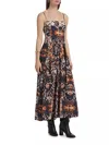 Maria Cher Loyola Maive Midi Dress In Black In Black