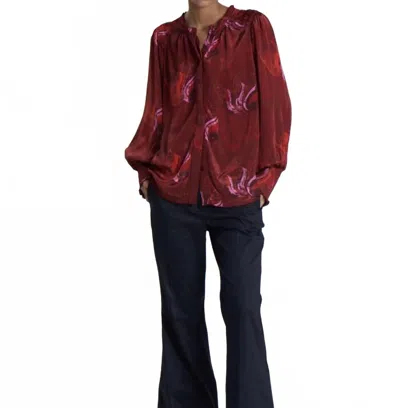 Maria Cher Melrose Julieta Blouse In Red