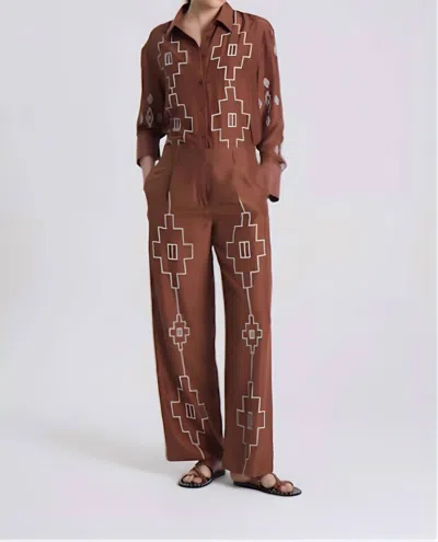 Maria Cher Mile Hile Jax Pants In Brown