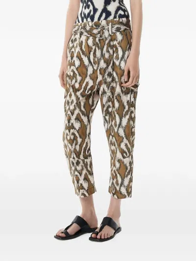 Maria Cher Moreno Dabir Printed Cropped Trousers In Animal Print