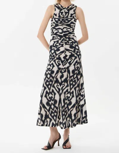 Maria Cher Moreno Mich Midi Dress In Ethnic Ecru