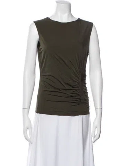 Pre-owned Maria Cher Nylon Crew Neck Top In White