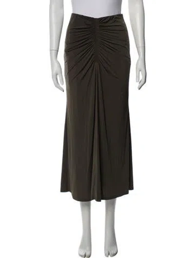 Pre-owned Maria Cher Nylon Long Skirt W/ Tags In Green