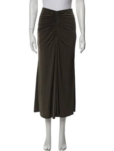 Pre-owned Maria Cher Nylon Midi Length Skirt W/ Tags In Green