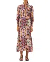 MARIA CHER OLITE EUGENIA LONG DRESS IN PINK PRINT 2