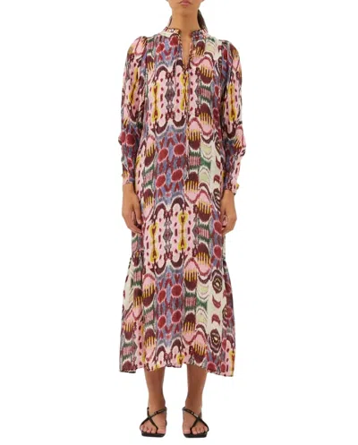 Maria Cher Olite Eugenia Long Dress In Pink Print 2 In Multi