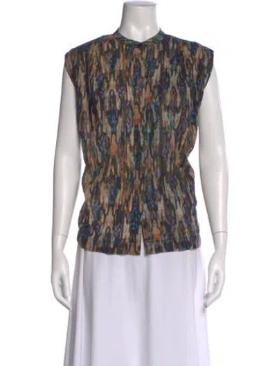 Pre-owned Maria Cher Patterned Sleeveless Top In Multi