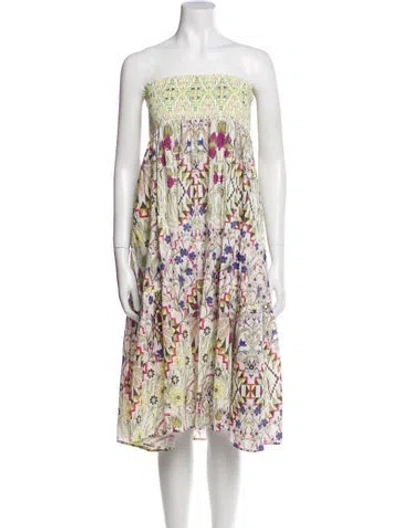 Pre-owned Maria Cher Printed Knee-length Dress In Neutral