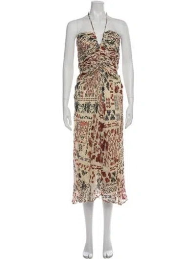 Pre-owned Maria Cher Printed Knee-length Dress In Neutral