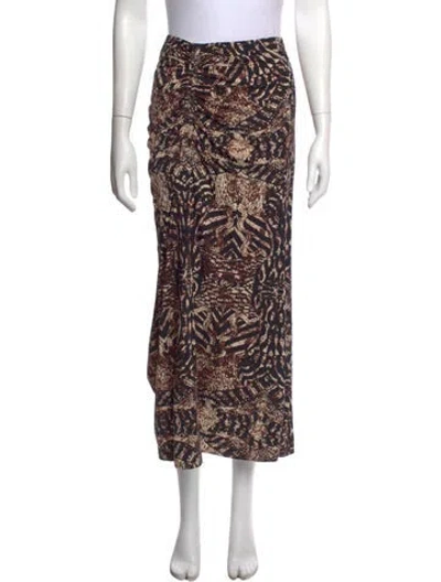 Pre-owned Maria Cher Printed Long Skirt In Multi
