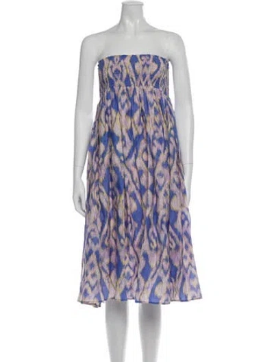 Pre-owned Maria Cher Printed Mini Dress In Blue
