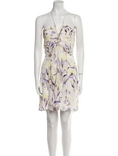 Pre-owned Maria Cher Printed Mini Dress In Neutral