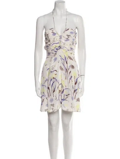 Pre-owned Maria Cher Printed Mini Dress In Neutral