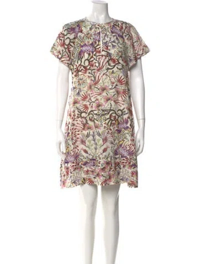 Pre-owned Maria Cher Printed Mini Dress In Neutral