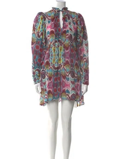 Pre-owned Maria Cher Printed Mini Dress In Pink